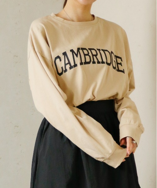 Per sist ence(パーシエンス)の「カレッジロゴプリントロンT(Tシャツ/カットソー・レディース・ベージュ/ブラック/オフホワイト/グレー・FREE)」の20枚目の写真