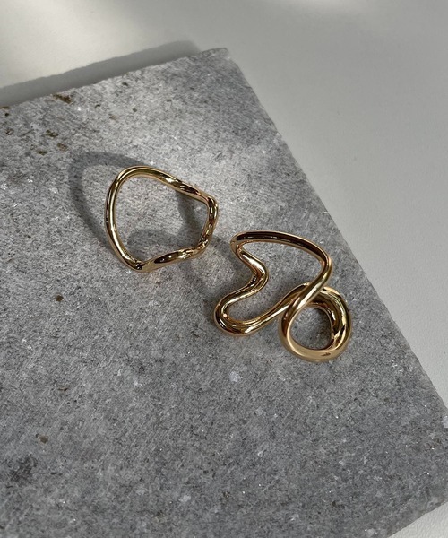 GOLDY（ゴールディ）の「〈GOLDY/ゴールディ〉2SETアートラインリング（リング・レディース・シルバー/ゴールド・FREE）」の2枚目の写真