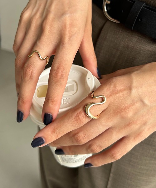 GOLDY（ゴールディ）の「〈GOLDY/ゴールディ〉2SETアートラインリング（リング・レディース・シルバー/ゴールド・FREE）」の7枚目の写真