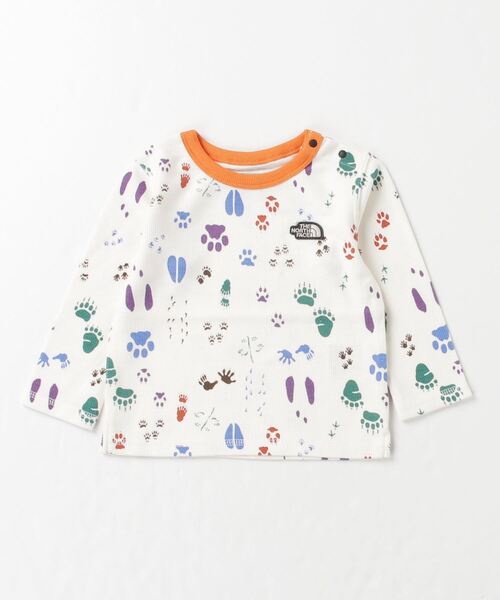 THE NORTH FACE（ザノースフェイス）の「ザ ノース フェイス THE NORTH FACE B Latch Pile Crew_ベビー ラッチパイルクルー（その他ベビー用品・キッズ・ダークオレンジ/グリーン/オフホワイト・80ｃｍ/90cm）」の2枚目の写真