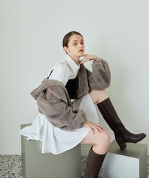 MAJESTIC LEGON | ビスチェセットミニシャツワンピース(シャツワンピース)