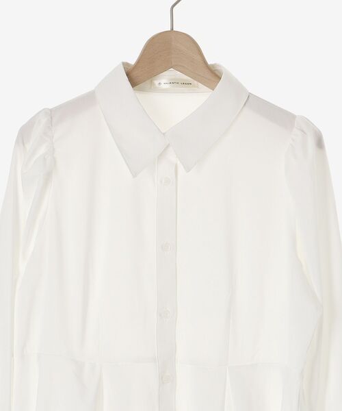 MAJESTIC LEGON（マジェスティックレゴン）の「ビスチェセットミニシャツワンピース（シャツワンピース・レディース・ブラウン/アイボリー/ネイビー・MEDIUM）」の15枚目の写真