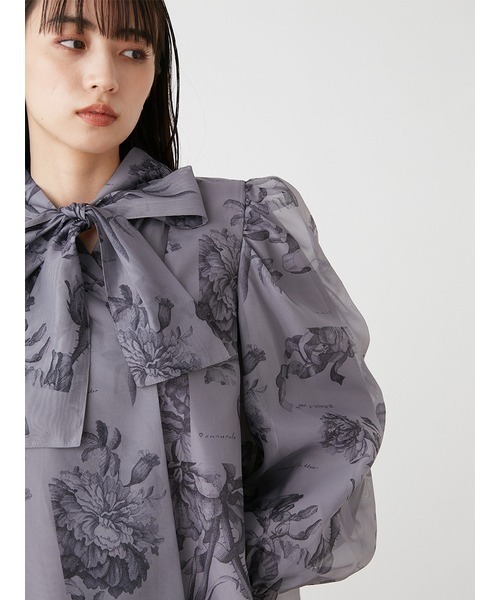 SNIDEL（スナイデル）の「オーガンシースルーブラウス（シャツ/ブラウス・レディース・グレー/アイボリー/ピンクベージュ・FREE）」の9枚目の写真