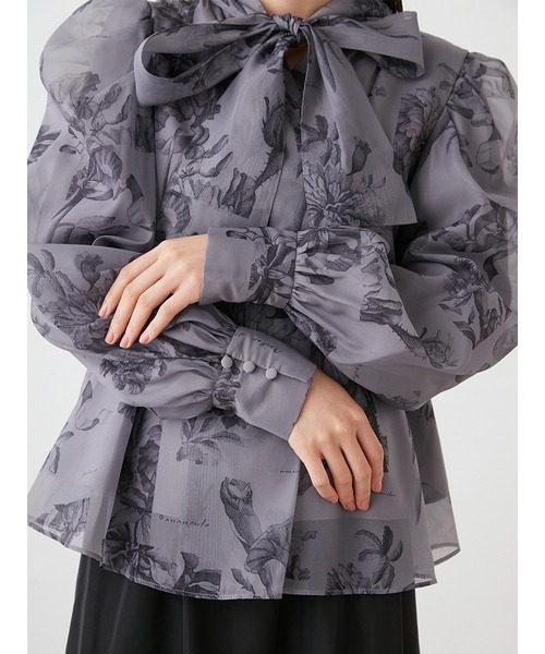 SNIDEL（スナイデル）の「オーガンシースルーブラウス（シャツ/ブラウス・レディース・グレー/アイボリー/ピンクベージュ・FREE）」の12枚目の写真