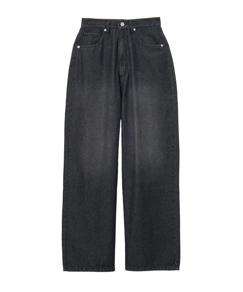 GeeRA(ジーラ)の「サイドラインワイドデニムパンツ(デニムパンツ・レディース・ブルー/ブラック・LARGE/MEDIUM)」の12枚目の写真