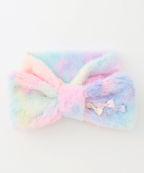 ANY（エニィ）の「リボン マフラー（マフラー・キッズ・ピンク系/ライラック系8/アイボリー系・F）」の2枚目の写真