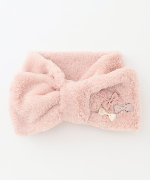 ANY（エニィ）の「リボン マフラー（マフラー・キッズ・ピンク系/ライラック系8/アイボリー系・F）」の7枚目の写真