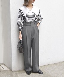 SHIPS any | SHIPS any:〈洗濯機可能〉マニッシュ サスペンダー ワイド パンツ 2(その他パンツ)
