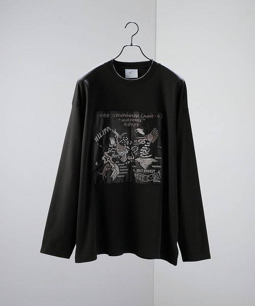 ENDER PRODUCTS(エンダープロダクツ)の「スーベニア刺繍 ビッグシルエットポンチL/Sカットソー【ENDER PRODUCTS/エンダープロダクツ】(Tシャツ/カットソー・メンズ・オフホワイト/スミクロ/ブラック・L/M)」の6枚目の写真