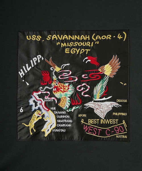 ENDER PRODUCTS(エンダープロダクツ)の「スーベニア刺繍 ビッグシルエットポンチL/Sカットソー【ENDER PRODUCTS/エンダープロダクツ】(Tシャツ/カットソー・メンズ・オフホワイト/スミクロ/ブラック・L/M)」の12枚目の写真