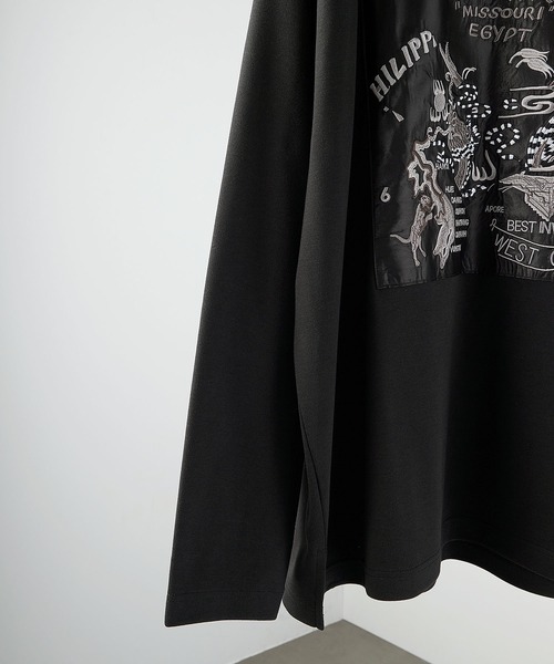 ENDER PRODUCTS(エンダープロダクツ)の「スーベニア刺繍 ビッグシルエットポンチL/Sカットソー【ENDER PRODUCTS/エンダープロダクツ】(Tシャツ/カットソー・メンズ・オフホワイト/スミクロ/ブラック・L/M)」の14枚目の写真