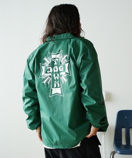 DOGTOWN（ドッグタウン）の「DOGTOWN/ドッグタウン CROSS LOGO COACH JACKET コーチジャケット（ブルゾン・メンズ・バーガンディー/グリーン・L/XL/M）」の22枚目の写真