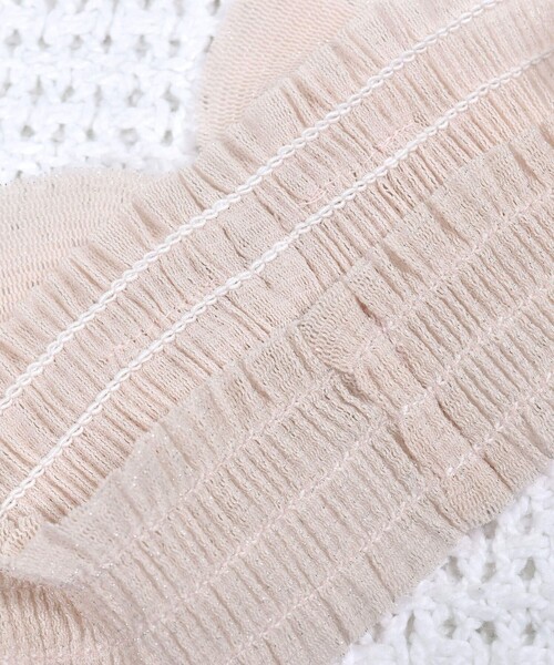 fillot de bebe reduction(フィヨデュベベルダクティオン)の「チュールリボンヘア―バンド(ヘアバンド・キッズ・ピンク/グレー・FREE)」の5枚目の写真