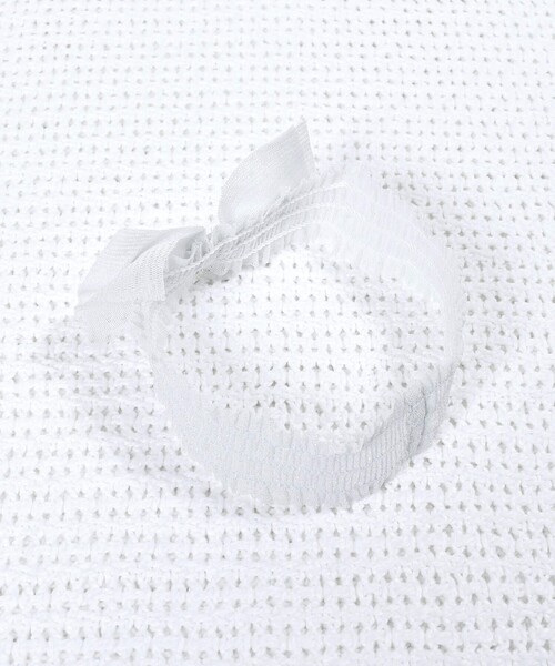 fillot de bebe reduction(フィヨデュベベルダクティオン)の「チュールリボンヘア―バンド(ヘアバンド・キッズ・ピンク/グレー・FREE)」の7枚目の写真