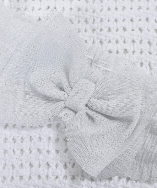 fillot de bebe reduction(フィヨデュベベルダクティオン)の「チュールリボンヘア―バンド(ヘアバンド・キッズ・ピンク/グレー・FREE)」の8枚目の写真