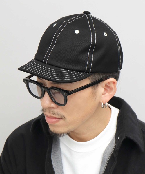 高密度ツイル ステッチ配色 アンパイアキャップ（キャップ）｜Mr