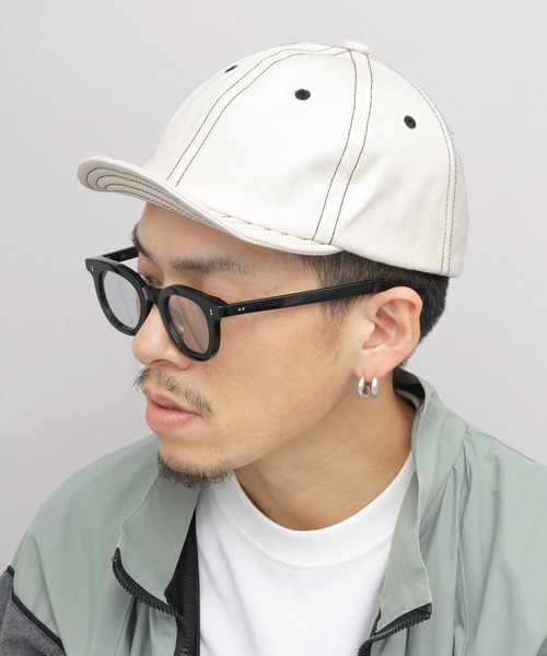 Mr.COVER(ミスターカバー)の「高密度ツイル ステッチ配色 アンパイアキャップ(キャップ・メンズ・ブラック/アイボリー/ネイビー・FREE)」の15枚目の写真