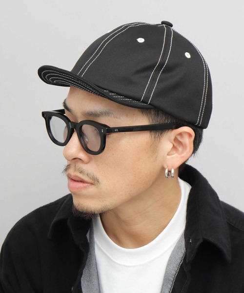 Mr.COVER(ミスターカバー)の「高密度ツイル ステッチ配色 アンパイアキャップ(キャップ・メンズ・ブラック/アイボリー/ネイビー・FREE)」の16枚目の写真