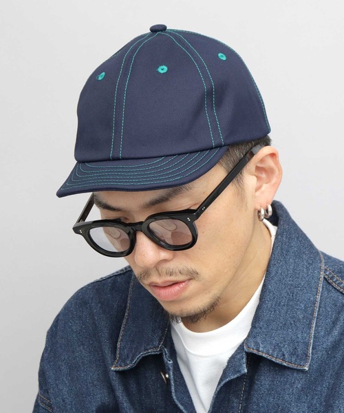 Mr.COVER(ミスターカバー)の「高密度ツイル ステッチ配色 アンパイアキャップ(キャップ・メンズ・ブラック/アイボリー/ネイビー・FREE)」の17枚目の写真