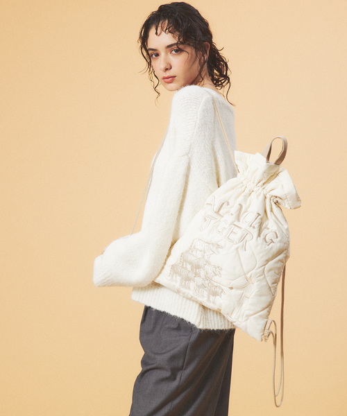 ABAHOUSE（アバハウス）の「スーベニア刺繍キルティングバッグ/GOLF PUNK /ユニセックス（バックパック/リュック・メンズ・ホワイト/グレイッシュブルー/ブラック・フリー）」の18枚目の写真