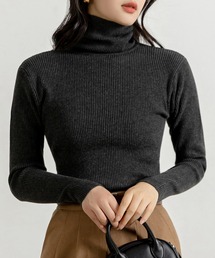 DAY CLOSET | レディース キレイメタートルネックリブニットセータートップス 秋冬春(ニット/セーター)