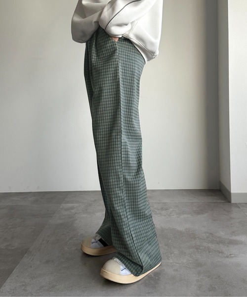 apres jour mignon（アプレジュールミニョン）の「ゆるストレートパンツ【ZOZOTOWN限定アイテム】（スラックス・レディース・モカ/ブルー系その他/ネイビー/チャコールグレー/ブラック・MEDIUM/X-LARGE/SMALL）」の9枚目の写真