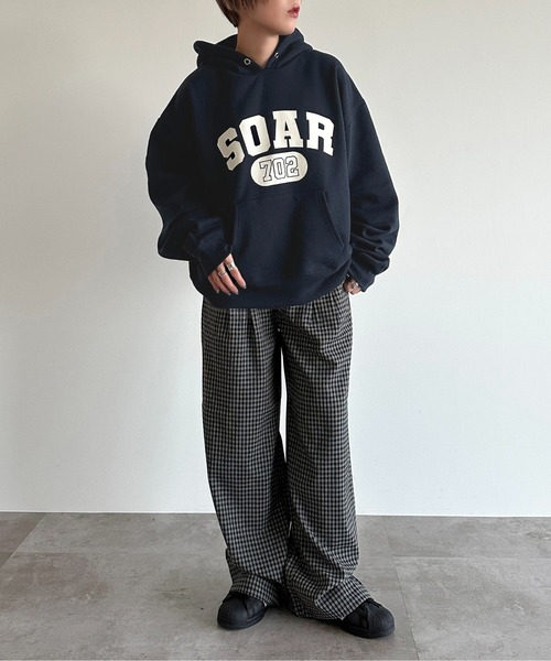 apres jour mignon（アプレジュールミニョン）の「ゆるストレートパンツ【ZOZOTOWN限定アイテム】（スラックス・レディース・モカ/ブルー系その他/ネイビー/チャコールグレー/ブラック・MEDIUM/X-LARGE/SMALL）」の22枚目の写真