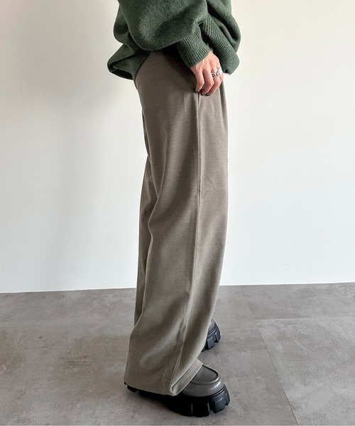 apres jour mignon（アプレジュールミニョン）の「ゆるストレートパンツ【ZOZOTOWN限定アイテム】（スラックス・レディース・モカ/ブルー系その他/ネイビー/チャコールグレー/ブラック・MEDIUM/X-LARGE/SMALL）」の16枚目の写真