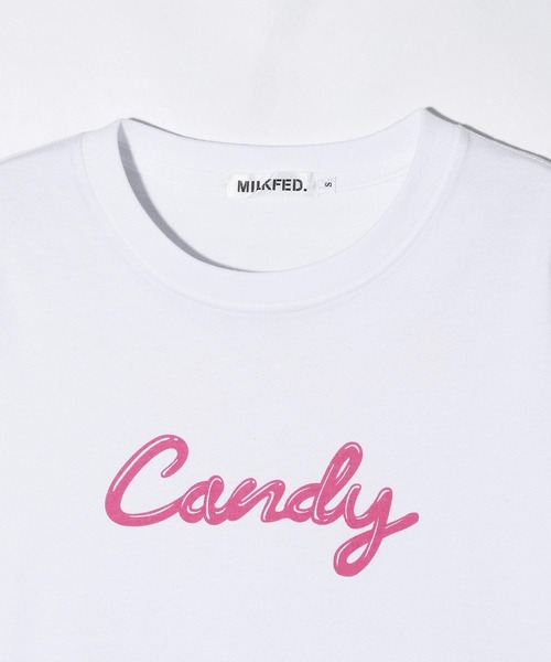 MILKFED.（ミルクフェド）の「ICING SCRIPT COMPACT S/S TEE（Tシャツ/カットソー・レディース・ライトピンク/レッド/ピンク・M/S）」の19枚目の写真