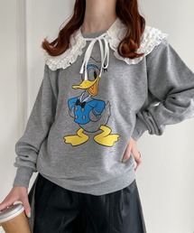 Disney/DonaldDuck/Vintage/スウェット/sweat/杢グレー/ヴィンテージ/ディズニー/ドナルドダッグ/キャラクター
