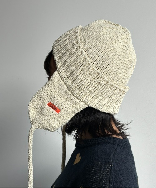 UNIVERSAL OVERALL（ユニバーサルオーバーオール）の「イヤーニットキャップ（ニットキャップ/ビーニー・メンズ・アイボリー/ブラック/グレー・F）」の4枚目の写真