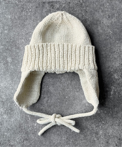 UNIVERSAL OVERALL（ユニバーサルオーバーオール）の「イヤーニットキャップ（ニットキャップ/ビーニー・メンズ・アイボリー/ブラック/グレー・F）」の11枚目の写真