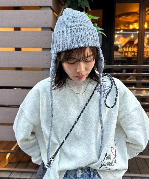 UNIVERSAL OVERALL（ユニバーサルオーバーオール）の「イヤーニットキャップ（ニットキャップ/ビーニー・メンズ・アイボリー/ブラック/グレー・F）」の12枚目の写真