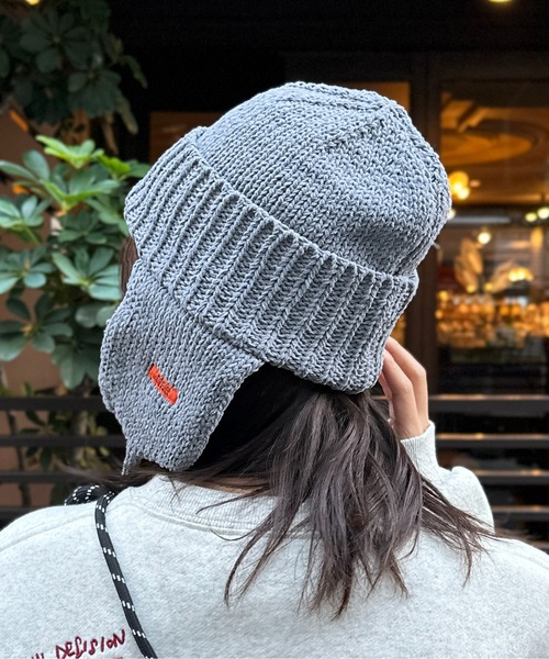 UNIVERSAL OVERALL（ユニバーサルオーバーオール）の「イヤーニットキャップ（ニットキャップ/ビーニー・メンズ・アイボリー/ブラック/グレー・F）」の14枚目の写真