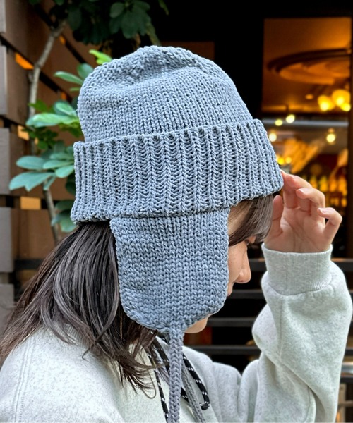 UNIVERSAL OVERALL（ユニバーサルオーバーオール）の「イヤーニットキャップ（ニットキャップ/ビーニー・メンズ・アイボリー/ブラック/グレー・F）」の15枚目の写真