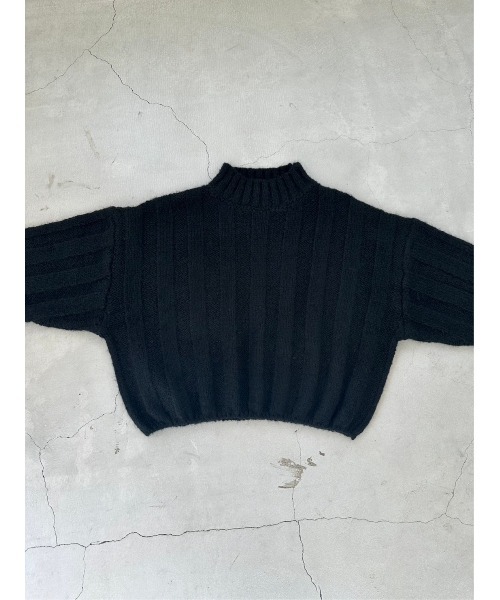 TRUNC（トランクエイティーエイト）の「Wide Rib Loose Knit（ニット/セーター・レディース・ブラック/ベージュ・FREE）」の22枚目の写真