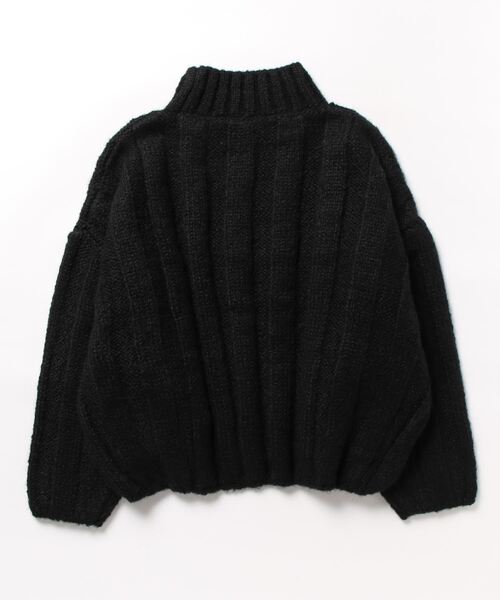 TRUNC（トランクエイティーエイト）の「Wide Rib Loose Knit（ニット/セーター・レディース・ブラック/ベージュ・FREE）」の4枚目の写真