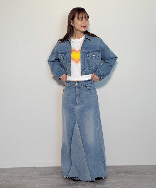 JOINT WORKS(ジョイントワークス)の「クロップデニムブルゾン(デニムジャケット・レディース・チャコールグレー/ブルー・FREE)」の16枚目の写真