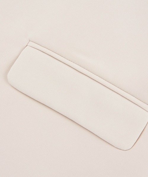 SAISON DE PAPILLON（セゾンドパピヨン）の「ドロップショルダーVネックジャケット（ノーカラージャケット・レディース・ブラック/ベージュ/ライトグレー・L/M）」の20枚目の写真