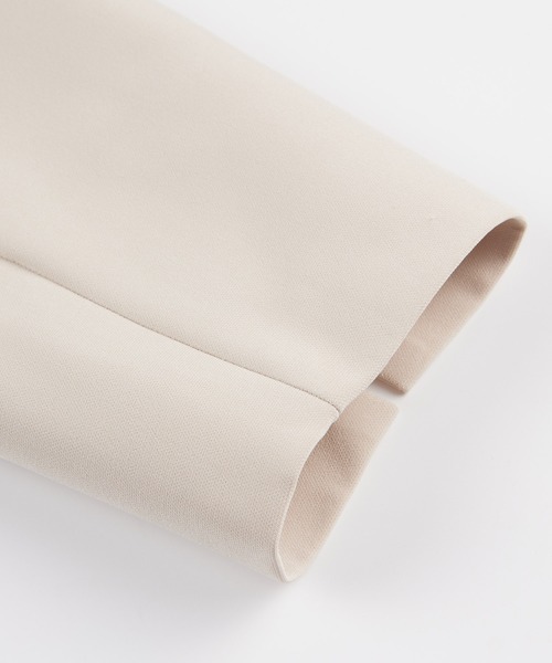 SAISON DE PAPILLON（セゾンドパピヨン）の「ドロップショルダーVネックジャケット（ノーカラージャケット・レディース・ブラック/ベージュ/ライトグレー・L/M）」の21枚目の写真