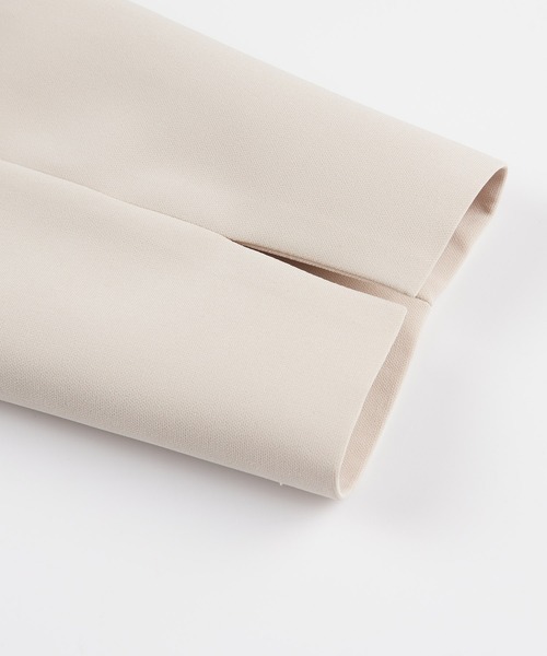 SAISON DE PAPILLON（セゾンドパピヨン）の「ドロップショルダーVネックジャケット（ノーカラージャケット・レディース・ブラック/ベージュ/ライトグレー・L/M）」の22枚目の写真