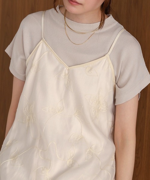 Bab（バブ）の「【低身長向け・高身長向けサイズあり】刺繍キャミワンピース（ワンピース・レディース・ブラック/ベージュ/アイボリー・M/S）」の19枚目の写真