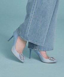 SEVEN TWELVE THIRTY | スティレットヒールビジューバックルパンプス(パンプス)