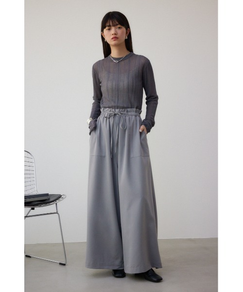 AZUL by moussy(アズールバイマウジー)の「シアーランダムニットトップス(ニット/セーター・レディース・ミント/ブラウン/チャコールグレー・FREE)」の6枚目の写真