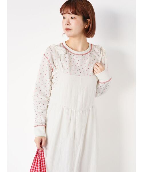 ehka sopo(エヘカソポ)の「花柄ワッフルカットソー(Tシャツ/カットソー・レディース・イエロー/サックスブルー/レッド・F)」の9枚目の写真