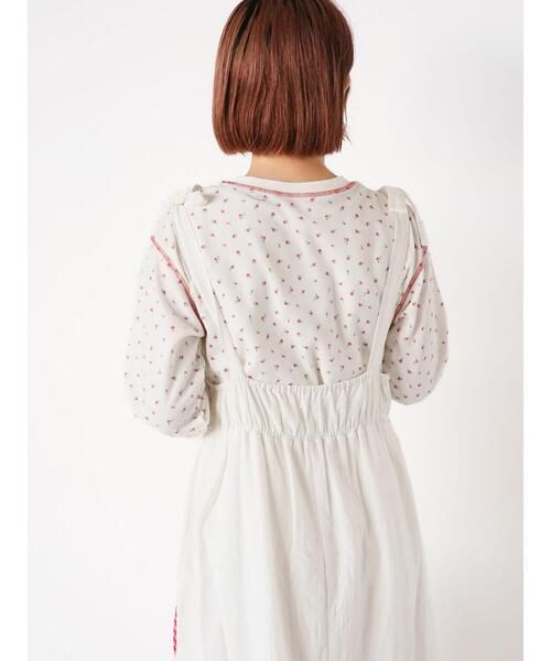 ehka sopo(エヘカソポ)の「花柄ワッフルカットソー(Tシャツ/カットソー・レディース・イエロー/サックスブルー/レッド・F)」の10枚目の写真