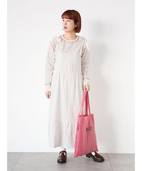 ehka sopo(エヘカソポ)の「花柄ワッフルカットソー(Tシャツ/カットソー・レディース・イエロー/サックスブルー/レッド・F)」の14枚目の写真