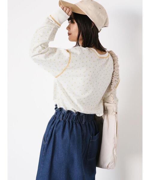 ehka sopo(エヘカソポ)の「花柄ワッフルカットソー(Tシャツ/カットソー・レディース・イエロー/サックスブルー/レッド・F)」の20枚目の写真