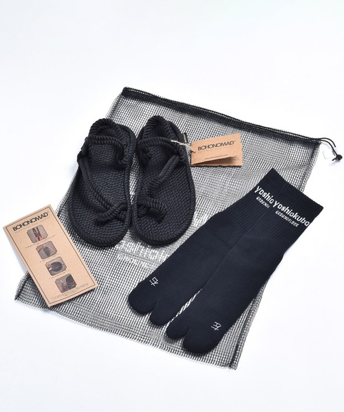 BOHONOMAD(ボホノマド)の「yoshiokubo 足袋ソックス×HAWAII ロープサンダル(サンダル・メンズ・ブラック×ホワイト/ブラック×ブラック/カーキ・41/42/43)」の3枚目の写真