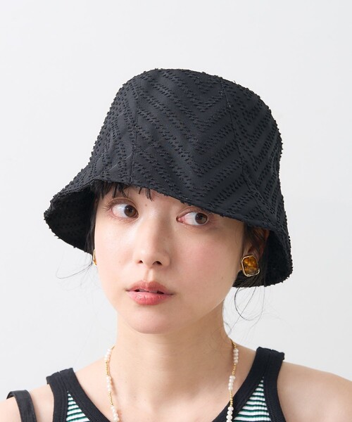FREAK'S STORE(フリークスストア)の「フェザリーハット(ハット・レディース・ブラック/ホワイト・ONE SIZE)」の4枚目の写真